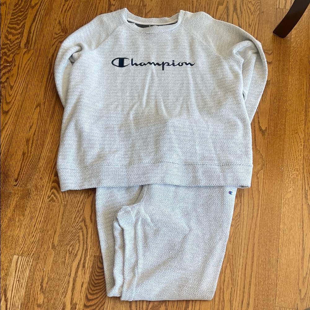 Champion Heather Gray lightweight sweatsuit